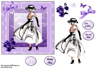 Lavender Lady Card