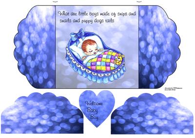 Scallop Gatefold Baby Boy