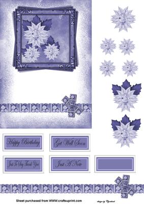 Blue Flowers to Decoupage