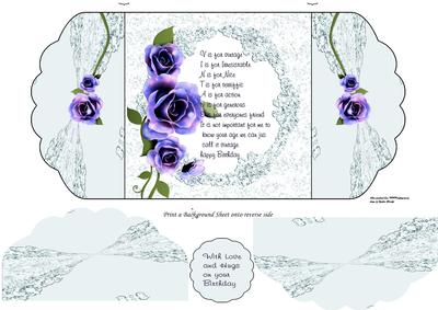 Blue Roses Vintage Birthday