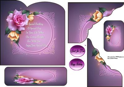 Shaped Card Pockets Roses