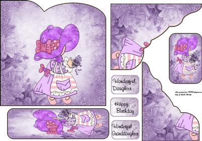 Sunbonnet Shaped Card