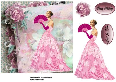 Vintage Lady Pink Dress