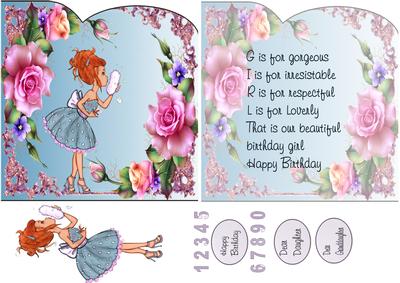 Girl Shaped Card Insert
