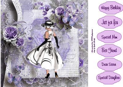 Lavender and Lace Quick Card