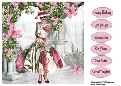 Pink Roses Quick Card