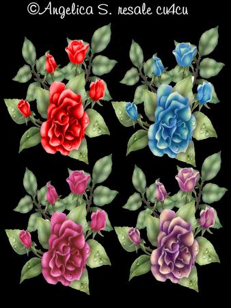 Rose and Leaves Cu4cu