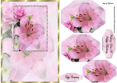 A5 Pink Lily and Rose Pryamage