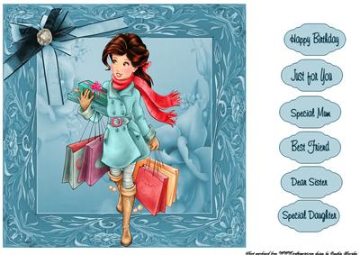 Blue Shopping Girl