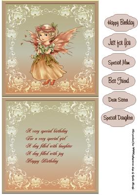 5.5 Autumn Fairy Card Insert