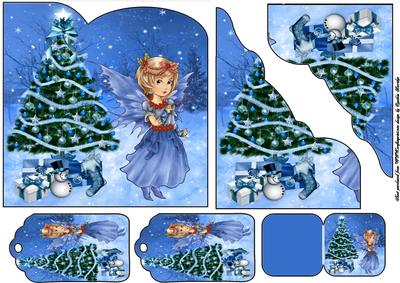 Shaped Card Christmas Fairy