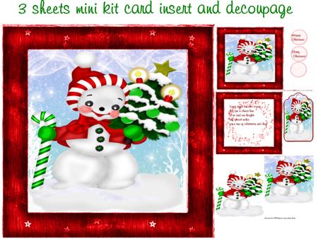 Red and Green Snowman Mini Kit