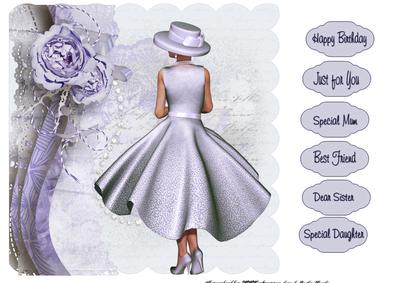 Blue Lady Quick Card