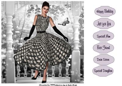 In the Garden Black and White Dress