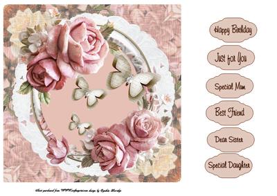 Pink Roses Card