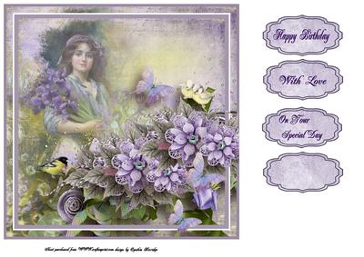 Birds and Butterflies Card