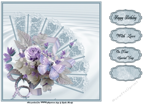 blue lace fan 