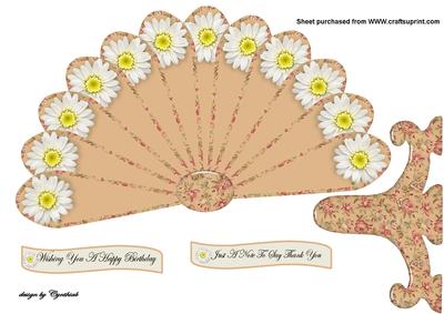 Flowers Fan and Stand