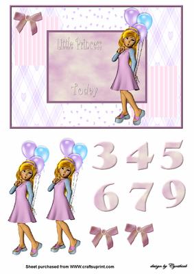Little Princess Age Card