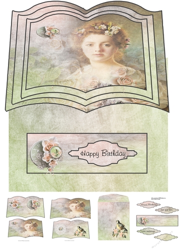 birdsong 4 page easel card kit