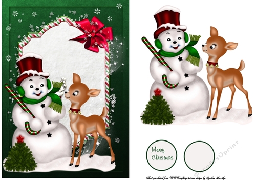 Christmas snowman card