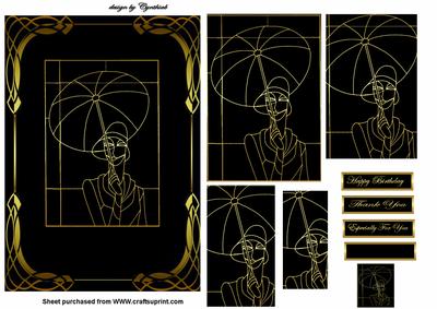 Artdeco Lady Gold Frame