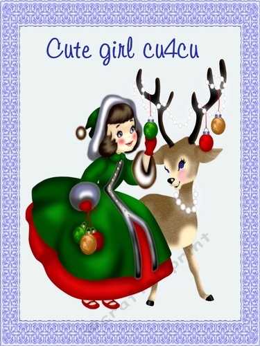 Christmas cute girl