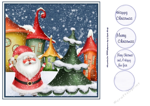 Christmas houses card
