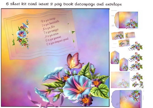 vintage book card kit
