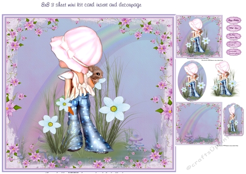 girl and rabbit mini kit
