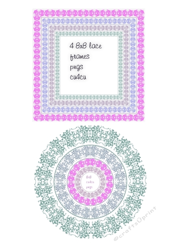 8x8 square and round lace