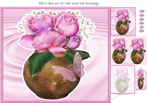 vase of roses mini kit
