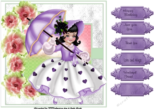 heart girl lavender