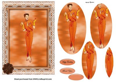 Fashion Lady Orange and Lace
