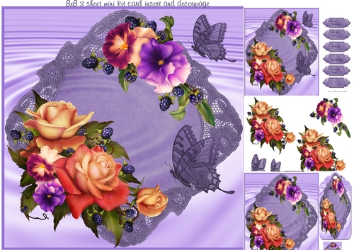 rose and pansy mini kit