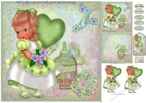 watercolour girl mini kit