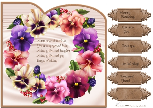 8x8 pansy wreath