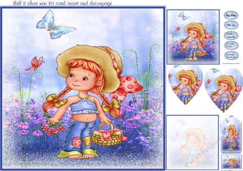 summer garden girl mini kit