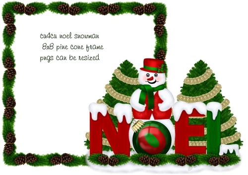 noel snowman and frame cu4cu