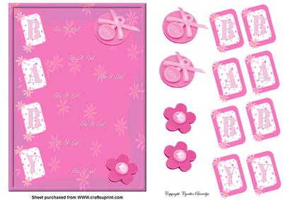 Its a Girl New Baby Card