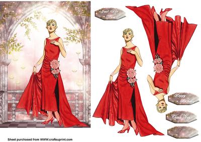 Red Dress Vintage Fashion