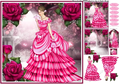 roses victorian lady mini kit