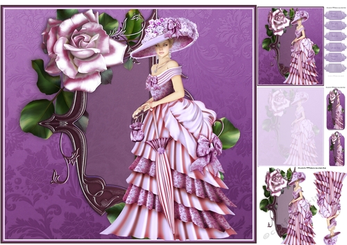lavender victorian lady mini kit