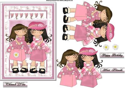 Girls Out Shopping 7x5