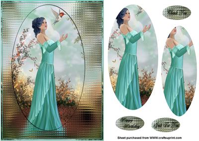 Lady in Green A5