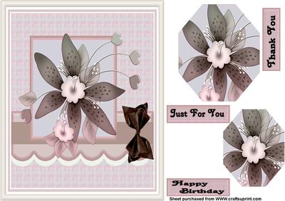 Pink and Brown Fantasy Flower