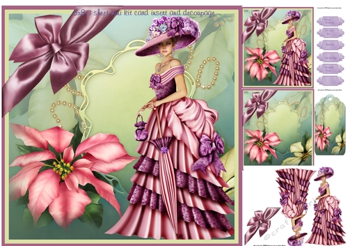 lavender pink dress 8x8 mini kit 
