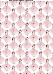 Pink Ballerina Backing Paper