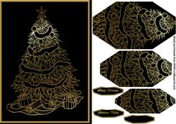 Gold and Black Christmas Tree