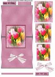 Vertical Fold Back Tulips